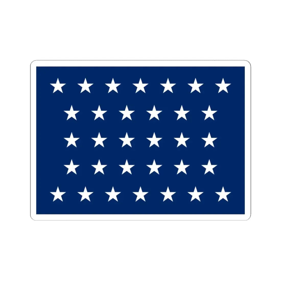 Naval jack of the United States 1858-1859 (United States) STICKER Vinyl Kiss-Cut Decal 6 Inch White - The Sticker Space