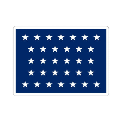 Naval jack of the United States 1858-1859 (United States) STICKER Vinyl Kiss-Cut Decal 6 Inch White - The Sticker Space