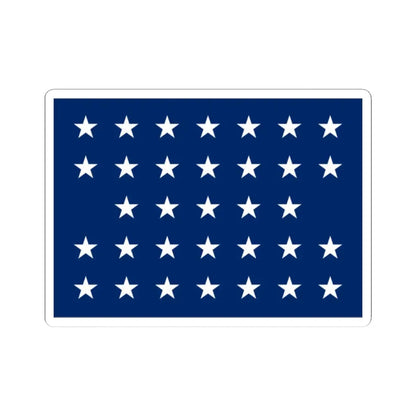 Naval jack of the United States 1859-1861 (United States) STICKER Vinyl Kiss-Cut Decal 2 Inch White - The Sticker Space