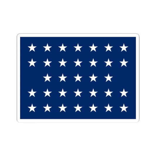 Naval jack of the United States 1859-1861 (United States) STICKER Vinyl Kiss-Cut Decal 2 Inch White - The Sticker Space