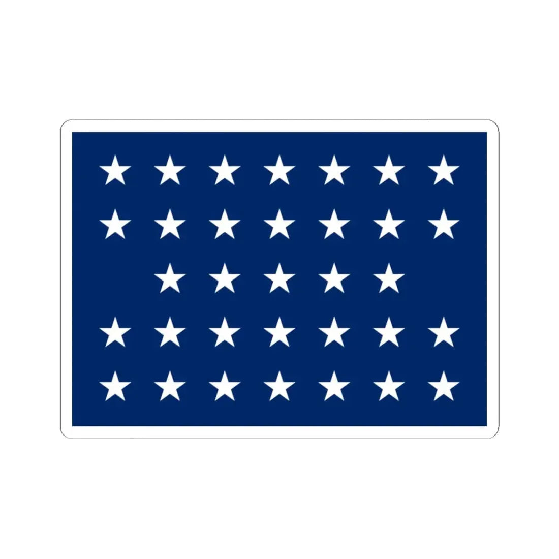 Naval jack of the United States 1859-1861 (United States) STICKER Vinyl Kiss-Cut Decal 3 Inch White - The Sticker Space
