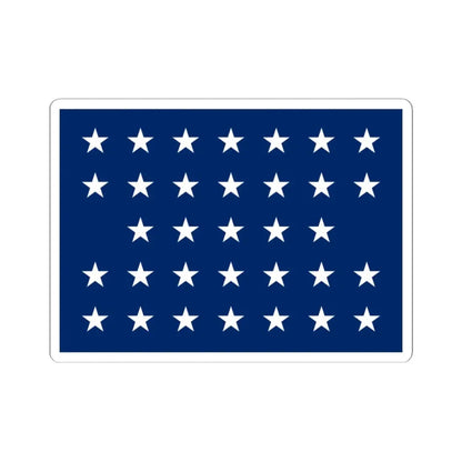 Naval jack of the United States 1859-1861 (United States) STICKER Vinyl Kiss-Cut Decal 3 Inch White - The Sticker Space