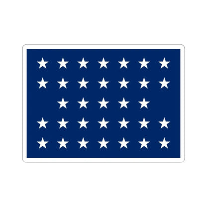 Naval jack of the United States 1859-1861 (United States) STICKER Vinyl Kiss-Cut Decal 4 Inch White - The Sticker Space