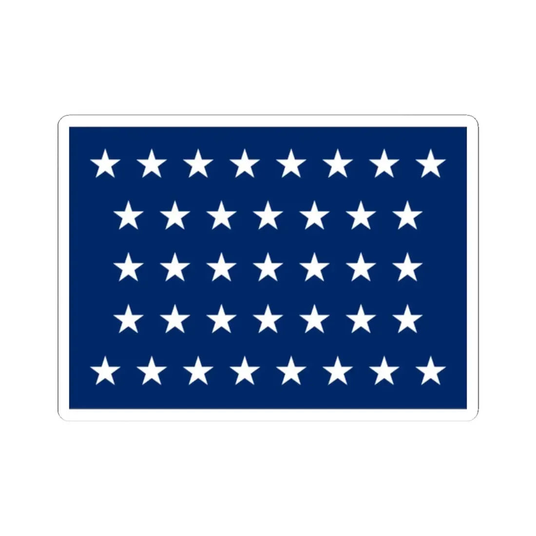 Naval jack of the United States 1867-1877 (United States) STICKER Vinyl Kiss-Cut Decal 2 Inch White - The Sticker Space