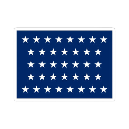 Naval jack of the United States 1867-1877 (United States) STICKER Vinyl Kiss-Cut Decal 2 Inch White - The Sticker Space