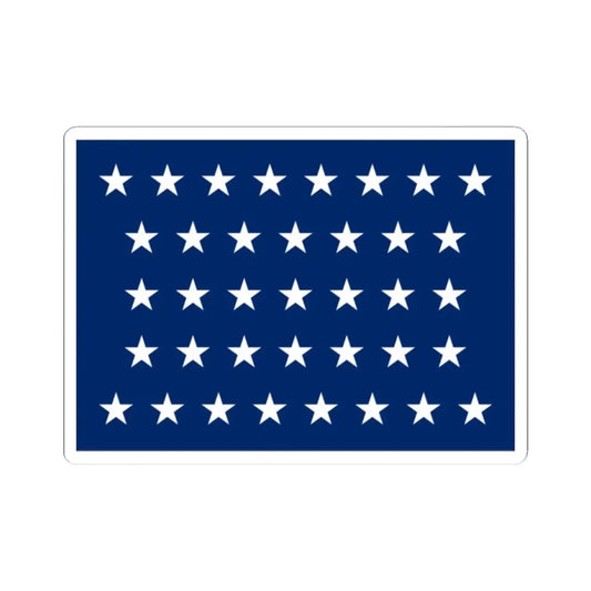 Naval jack of the United States 1867-1877 (United States) STICKER Vinyl Kiss-Cut Decal 2 Inch White - The Sticker Space