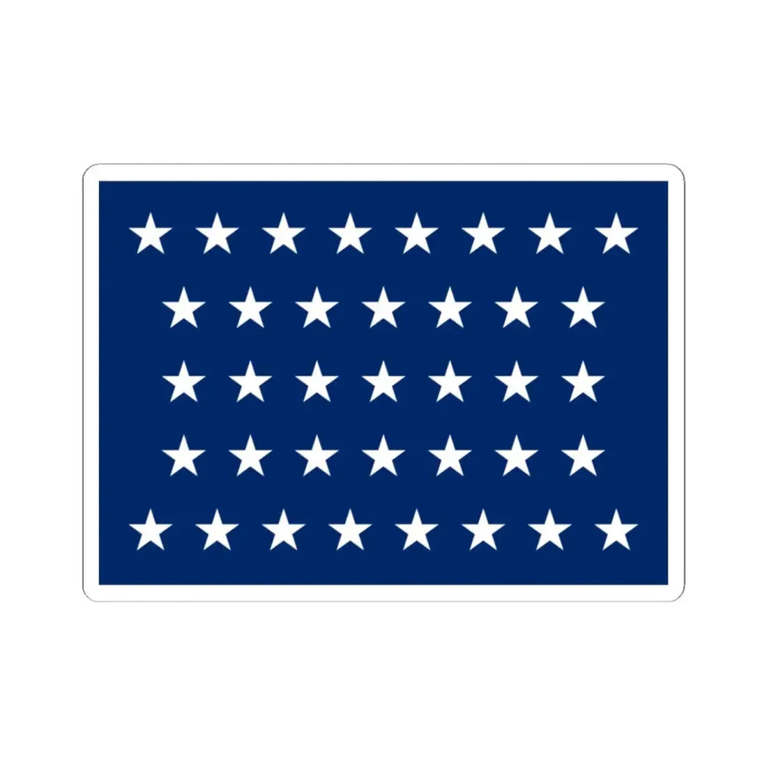 Naval jack of the United States 1867-1877 (United States) STICKER Vinyl Kiss-Cut Decal 3 Inch White - The Sticker Space