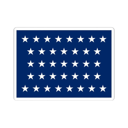 Naval jack of the United States 1867-1877 (United States) STICKER Vinyl Kiss-Cut Decal 3 Inch White - The Sticker Space