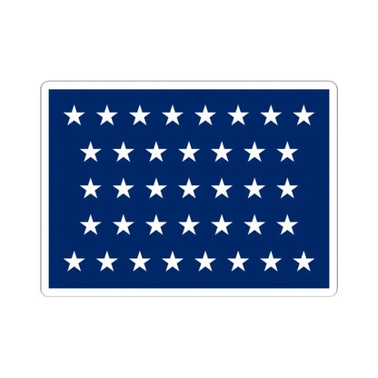 Naval jack of the United States 1867-1877 (United States) STICKER Vinyl Kiss-Cut Decal 4 Inch White - The Sticker Space