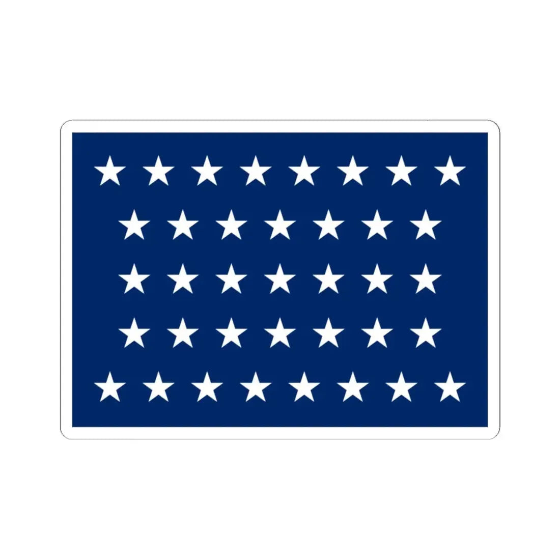 Naval jack of the United States 1867-1877 (United States) STICKER Vinyl Kiss-Cut Decal 6 Inch White - The Sticker Space