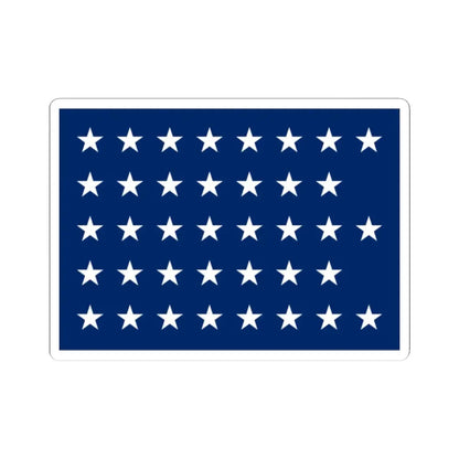 Naval jack of the United States 1877-1890 (United States) STICKER Vinyl Kiss-Cut Decal 2 Inch White - The Sticker Space