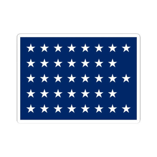 Naval jack of the United States 1877-1890 (United States) STICKER Vinyl Kiss-Cut Decal 2 Inch White - The Sticker Space