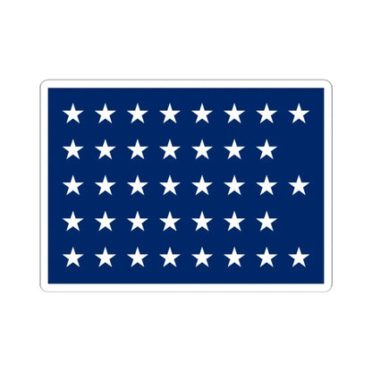 Naval jack of the United States 1877-1890 (United States) STICKER Vinyl Kiss-Cut Decal 4 Inch White - The Sticker Space