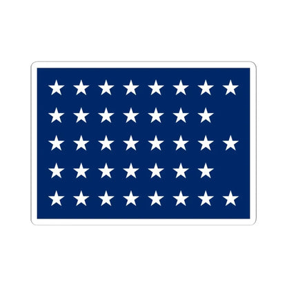 Naval jack of the United States 1877-1890 (United States) STICKER Vinyl Kiss-Cut Decal 6 Inch White - The Sticker Space