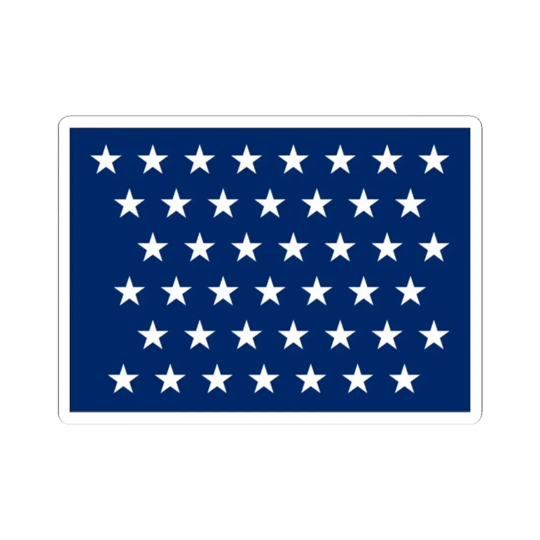 Naval jack of the United States 1890-1891 (United States) STICKER Vinyl Kiss-Cut Decal 2 Inch White - The Sticker Space