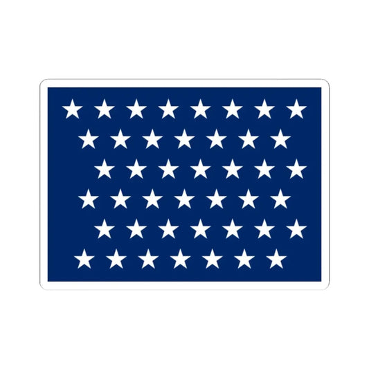 Naval jack of the United States 1890-1891 (United States) STICKER Vinyl Kiss-Cut Decal 2 Inch White - The Sticker Space