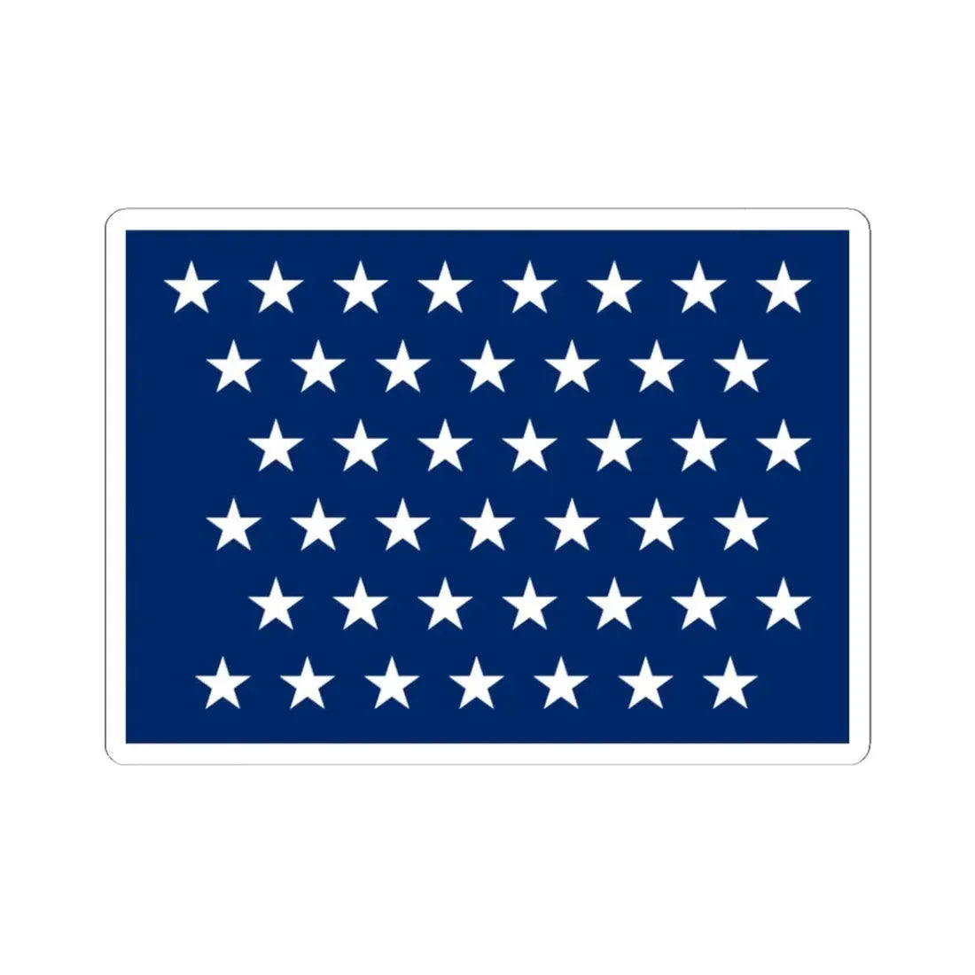Naval jack of the United States 1890-1891 (United States) STICKER Vinyl Kiss-Cut Decal 3 Inch White - The Sticker Space
