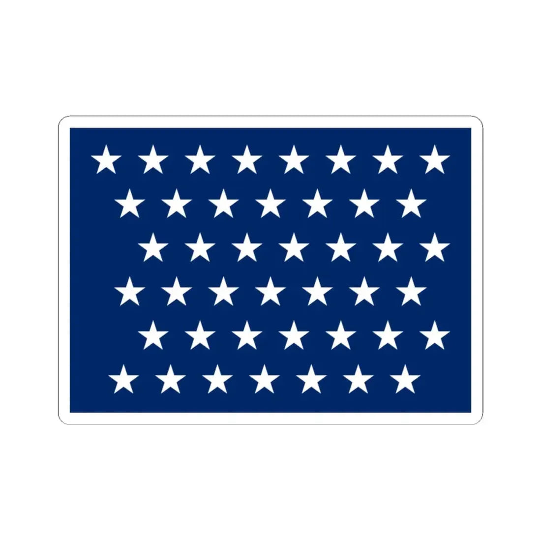 Naval jack of the United States 1890-1891 (United States) STICKER Vinyl Kiss-Cut Decal 4 Inch White - The Sticker Space