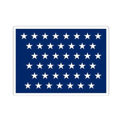 Naval jack of the United States 1890-1891 (United States) STICKER Vinyl Kiss-Cut Decal 4 Inch White - The Sticker Space