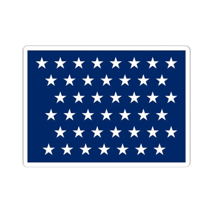 Naval jack of the United States 1890-1891 (United States) STICKER Vinyl Kiss-Cut Decal 6 Inch White - The Sticker Space