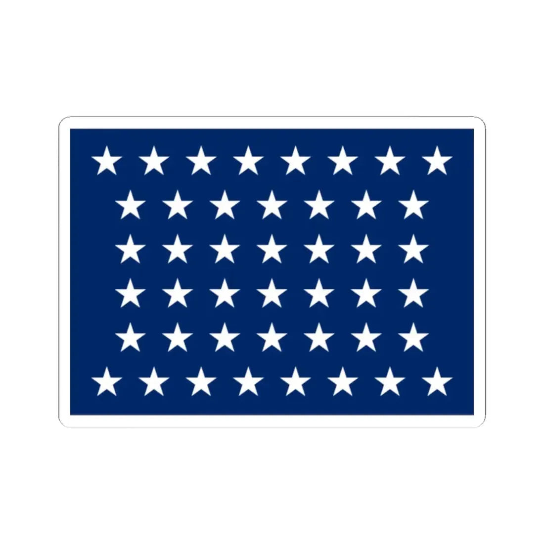 Naval jack of the United States 1891-1896 (United States) STICKER Vinyl Kiss-Cut Decal 2 Inch White - The Sticker Space