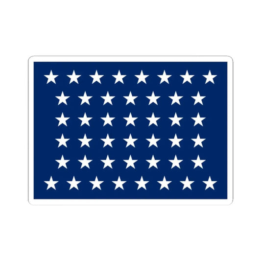 Naval jack of the United States 1891-1896 (United States) STICKER Vinyl Kiss-Cut Decal 2 Inch White - The Sticker Space