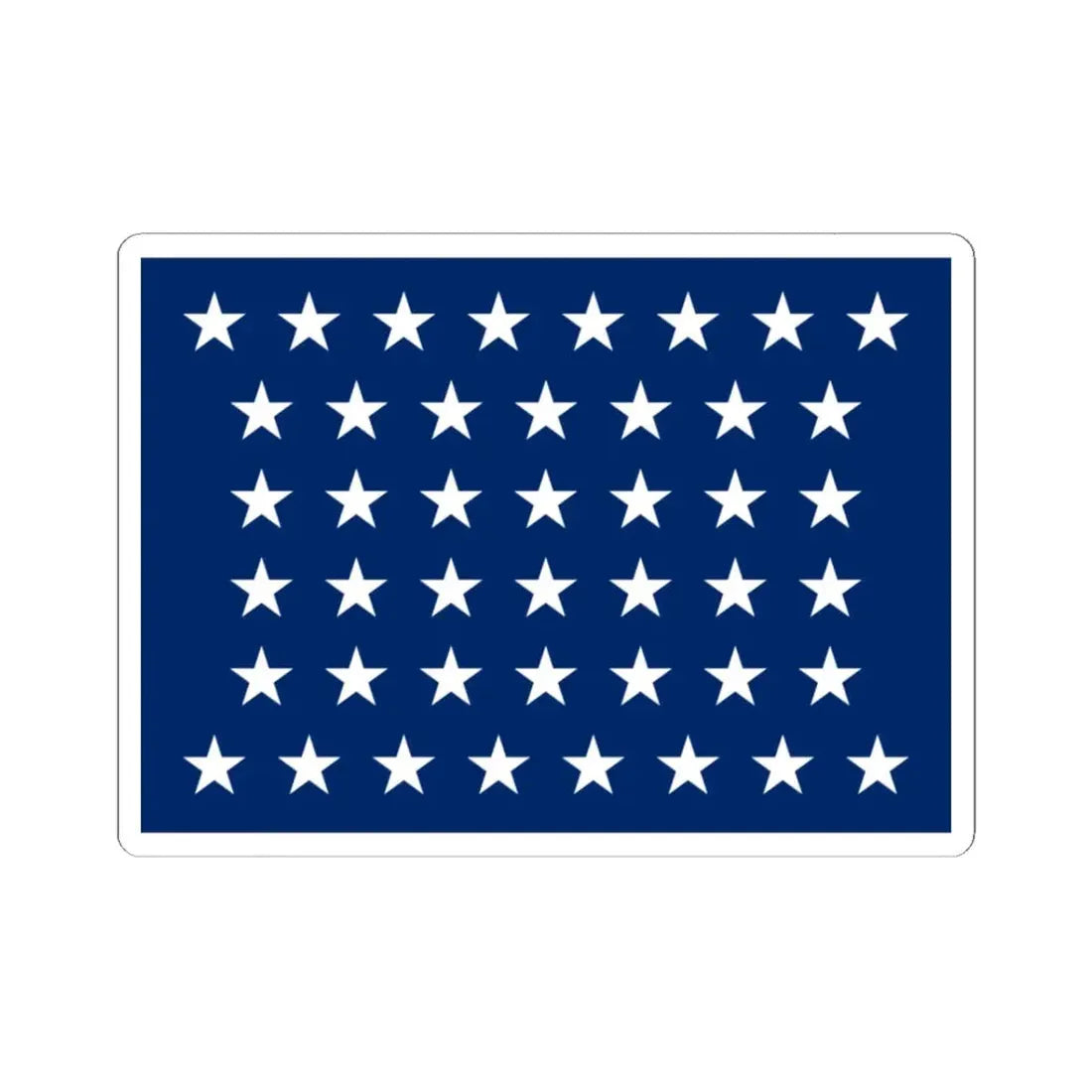 Naval jack of the United States 1891-1896 (United States) STICKER Vinyl Kiss-Cut Decal 3 Inch White - The Sticker Space