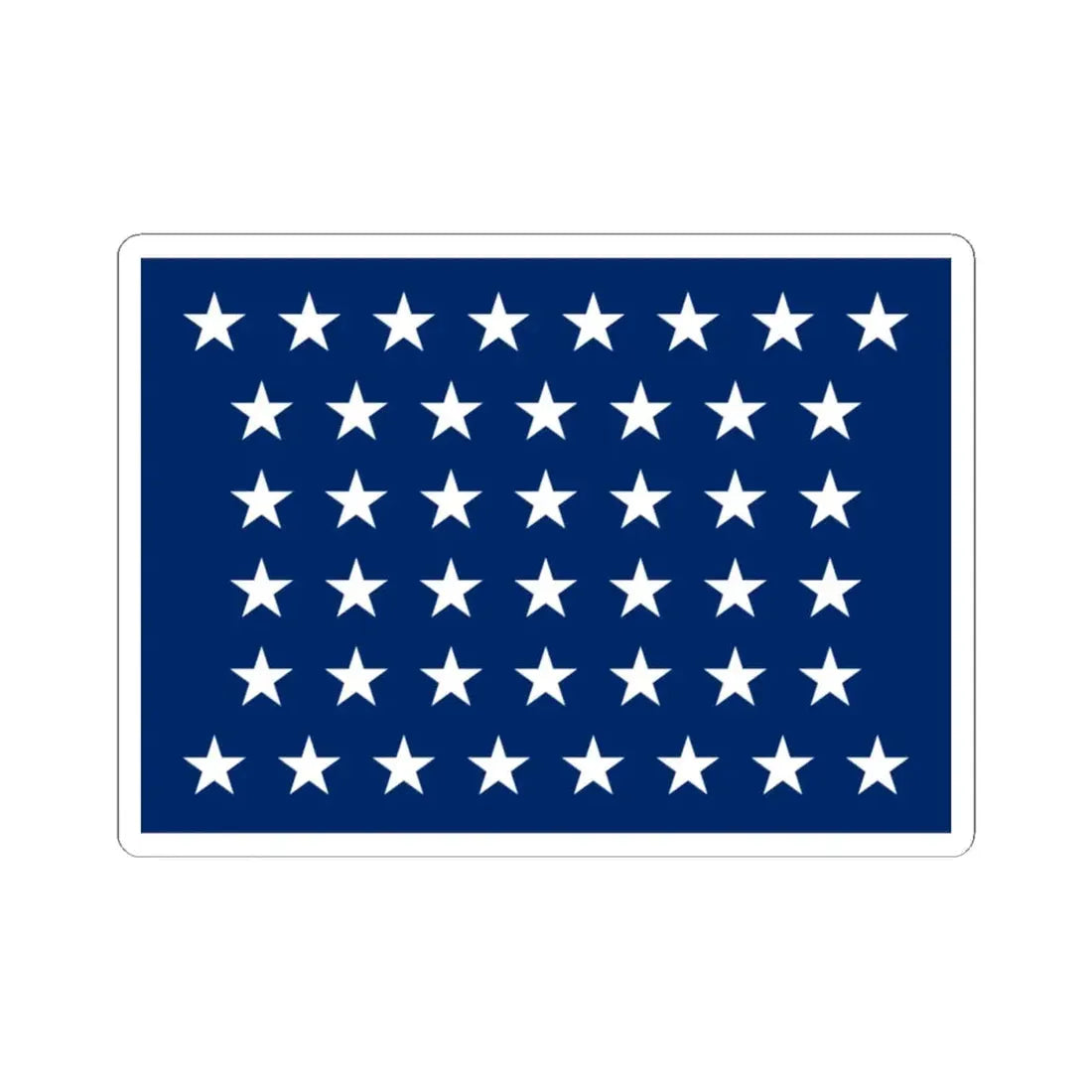 Naval jack of the United States 1891-1896 (United States) STICKER Vinyl Kiss-Cut Decal 4 Inch White - The Sticker Space
