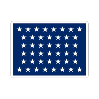 Naval jack of the United States 1891-1896 (United States) STICKER Vinyl Kiss-Cut Decal 4 Inch White - The Sticker Space
