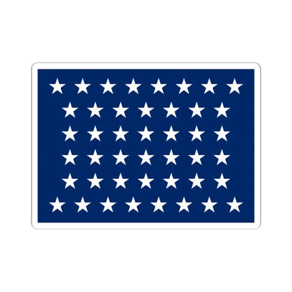 Naval jack of the United States 1891-1896 (United States) STICKER Vinyl Kiss-Cut Decal 6 Inch White - The Sticker Space