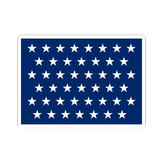 Naval jack of the United States 1896-1908 (United States) STICKER Vinyl Kiss-Cut Decal 2 Inch White - The Sticker Space