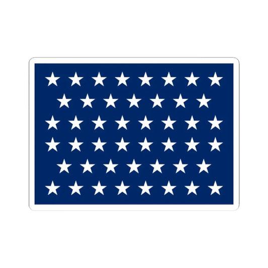 Naval jack of the United States 1908-1912 (United States) STICKER Vinyl Kiss-Cut Decal 2 Inch White - The Sticker Space