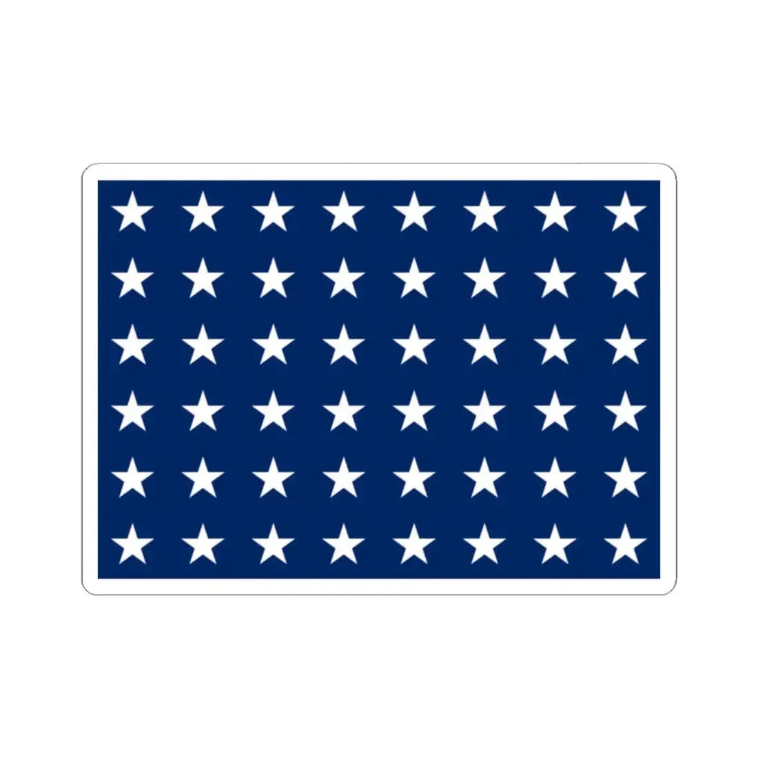 Naval jack of the United States 1912-1959 (United States) STICKER Vinyl Kiss-Cut Decal 2 Inch White - The Sticker Space