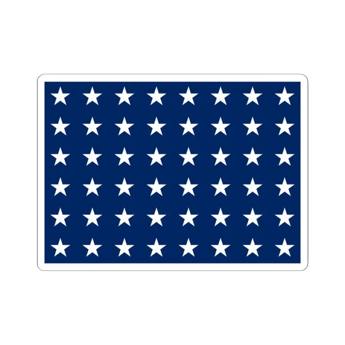 Naval jack of the United States 1912-1959 (United States) STICKER Vinyl Kiss-Cut Decal 3 Inch White - The Sticker Space