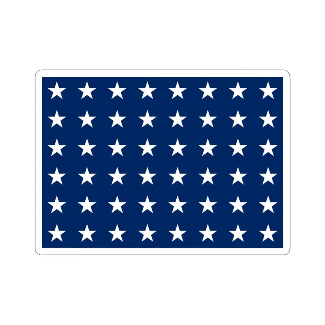 Naval jack of the United States 1912-1959 (United States) STICKER Vinyl Kiss-Cut Decal 4 Inch White - The Sticker Space