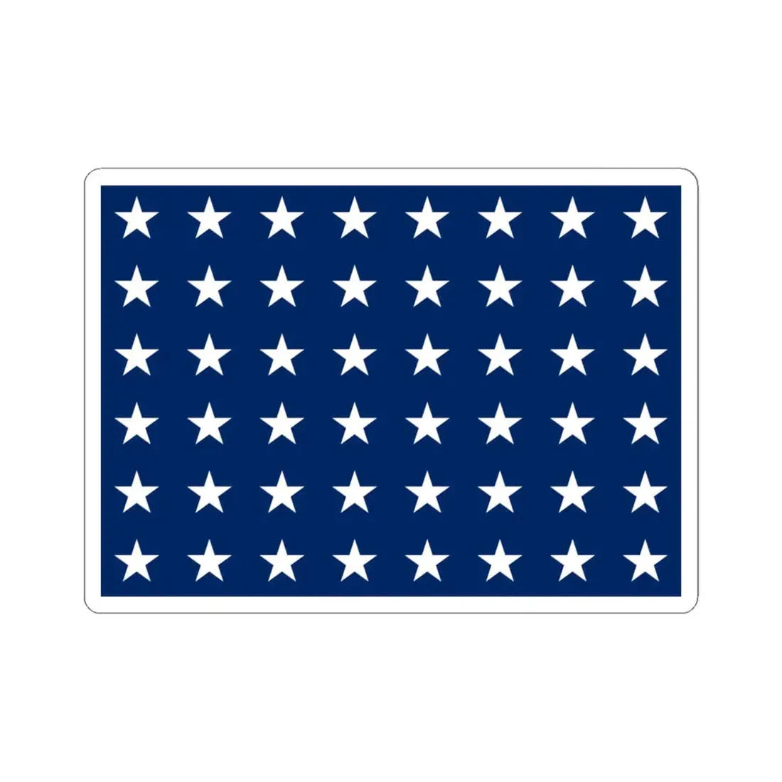 Naval jack of the United States 1912-1959 (United States) STICKER Vinyl Kiss-Cut Decal 6 Inch White - The Sticker Space