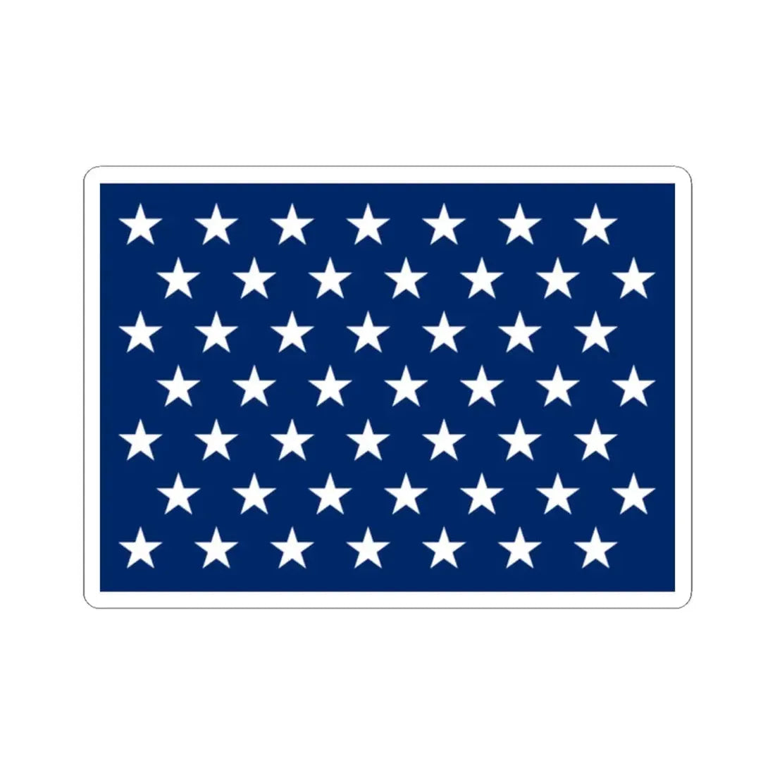 Naval jack of the United States 1959-1960 (United States) STICKER Vinyl Kiss-Cut Decal 2 Inch White - The Sticker Space