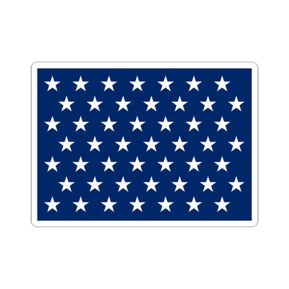 Naval jack of the United States 1959-1960 (United States) STICKER Vinyl Kiss-Cut Decal 2 Inch White - The Sticker Space