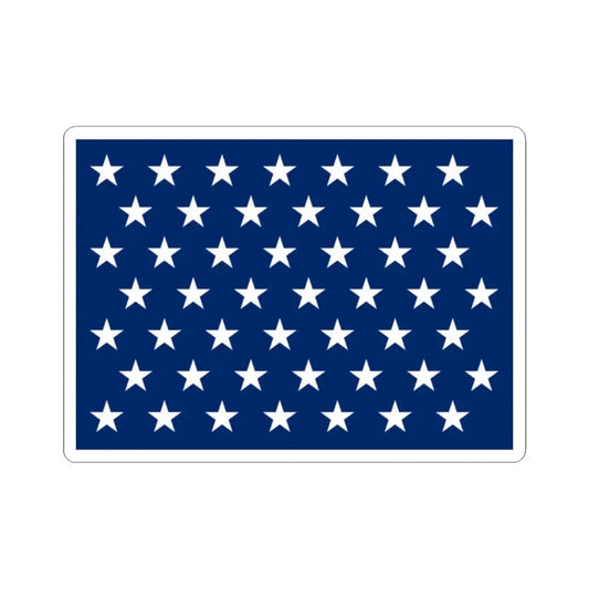 Naval jack of the United States 1959-1960 (United States) STICKER Vinyl Kiss-Cut Decal 2 Inch White - The Sticker Space
