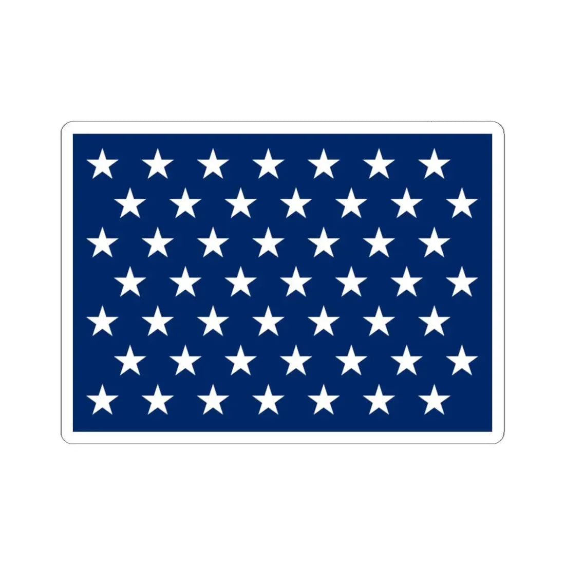 Naval jack of the United States 1959-1960 (United States) STICKER Vinyl Kiss-Cut Decal 3 Inch White - The Sticker Space