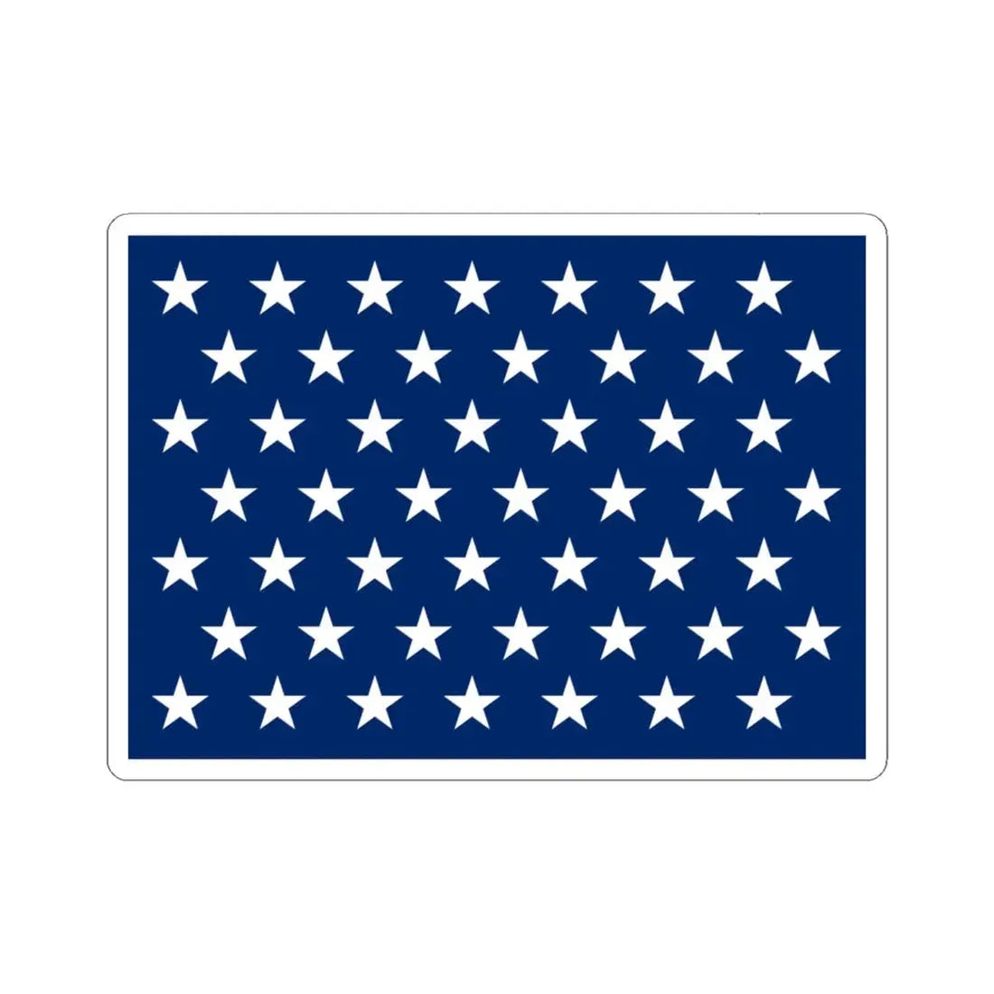 Naval jack of the United States 1959-1960 (United States) STICKER Vinyl Kiss-Cut Decal 4 Inch White - The Sticker Space