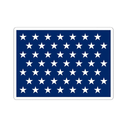 Naval jack of the United States 1959-1960 (United States) STICKER Vinyl Kiss-Cut Decal 4 Inch White - The Sticker Space