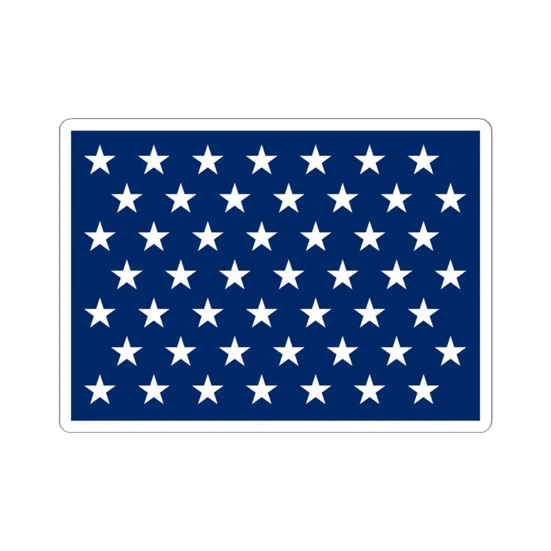 Naval jack of the United States 1959-1960 (United States) STICKER Vinyl Kiss-Cut Decal 6 Inch White - The Sticker Space