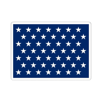 Naval jack of the United States 1959-1960 (United States) STICKER Vinyl Kiss-Cut Decal 6 Inch White - The Sticker Space
