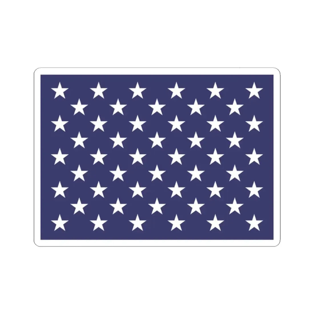Naval jack of the United States (United States) STICKER Vinyl Kiss-Cut Decal 2 Inch White - The Sticker Space