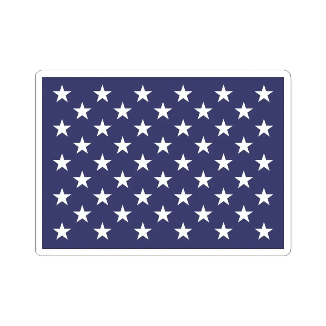 Naval jack of the United States (United States) STICKER Vinyl Kiss-Cut Decal 3 Inch White - The Sticker Space