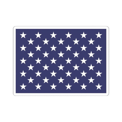 Naval jack of the United States (United States) STICKER Vinyl Kiss-Cut Decal 3 Inch White - The Sticker Space