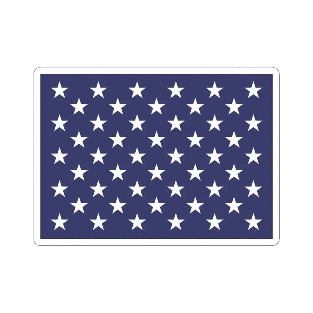 Naval jack of the United States (United States) STICKER Vinyl Kiss-Cut Decal 4 Inch White - The Sticker Space