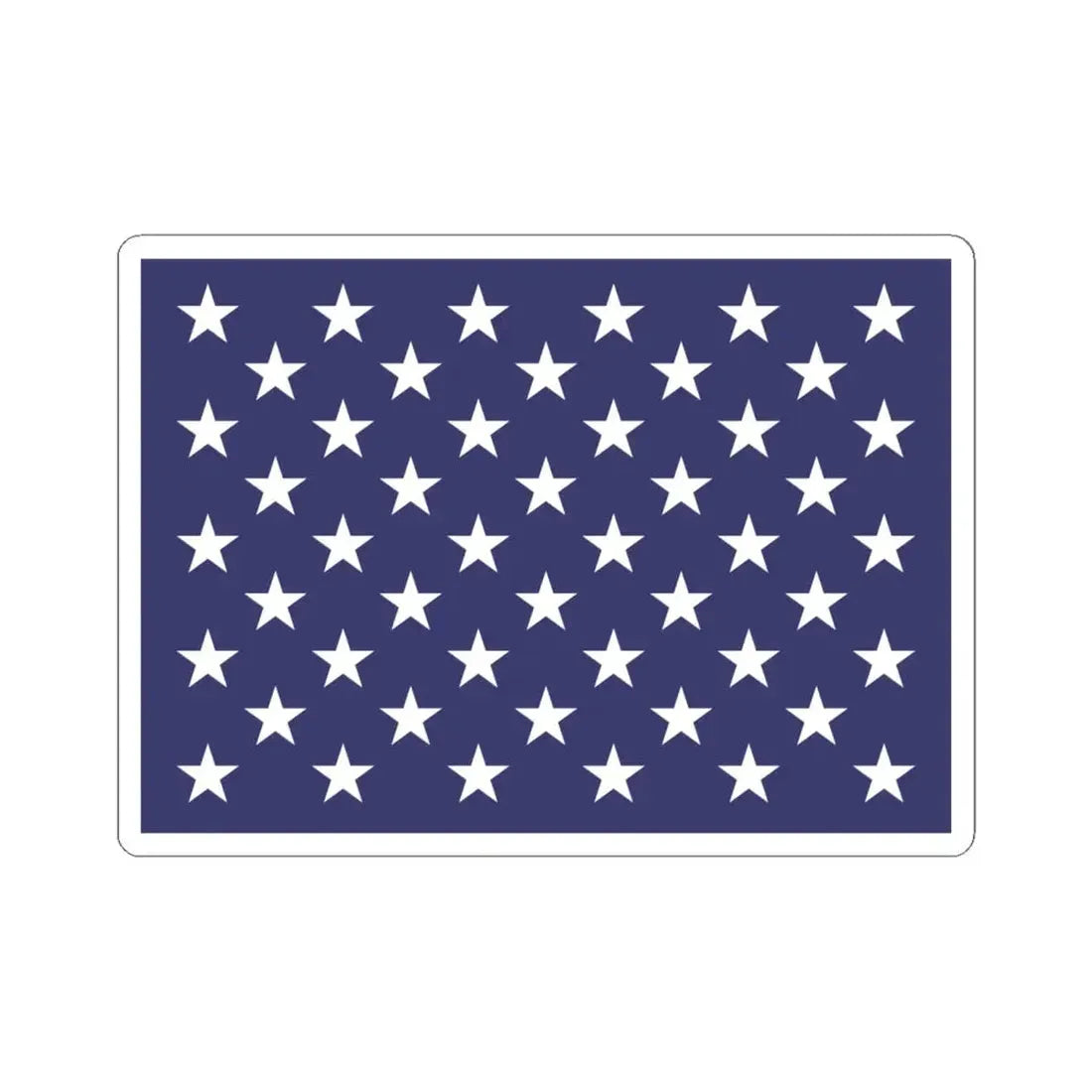 Naval jack of the United States (United States) STICKER Vinyl Kiss-Cut Decal 6 Inch White - The Sticker Space