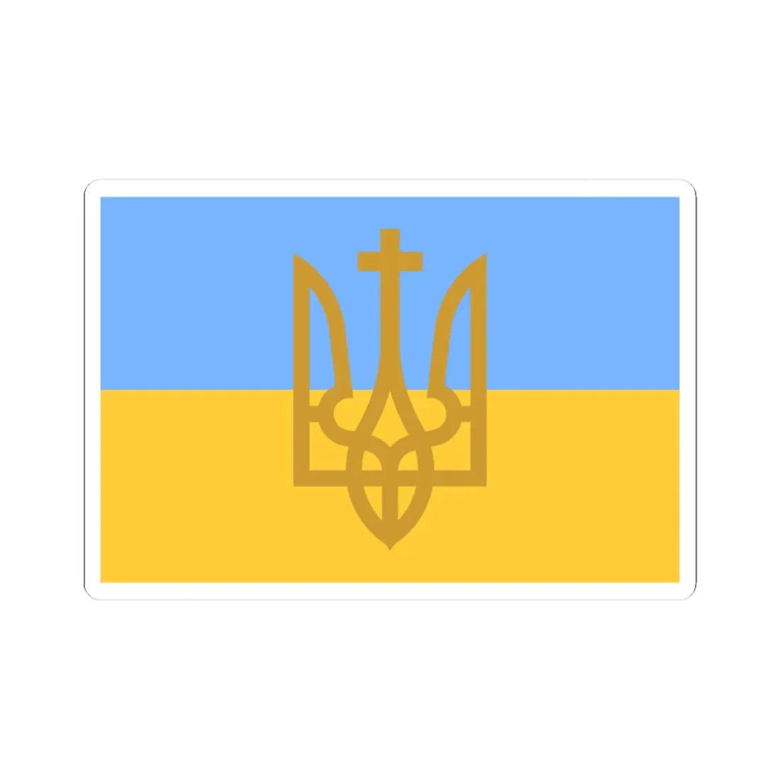 Naval Jack of Ukraine 1918-1921 (Ukraine) STICKER Vinyl Kiss-Cut Decal 3 Inch White - The Sticker Space